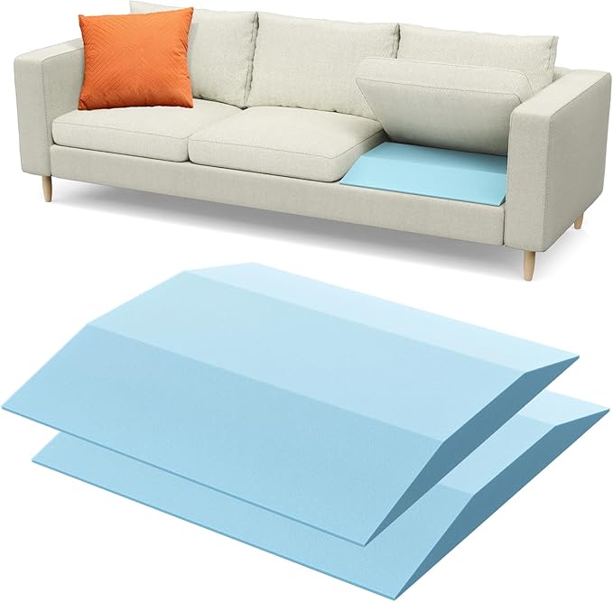 Couch Cushion Support, Trapezoid 40D Sofa Cushion Support for Sagging Couch Seats, High Density Foam Furniture Seat Sagging Repair, Set of 2