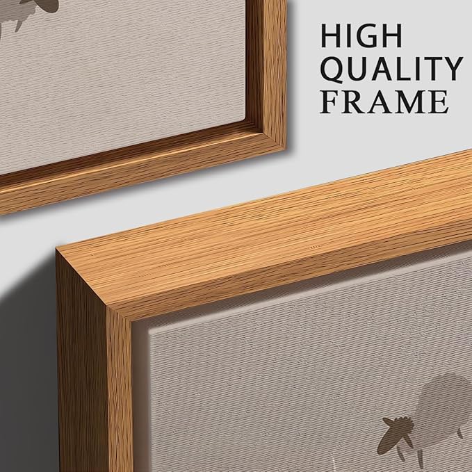 IARTTOP Large Jesus Framed Canvas Wall Art 16x24 Inch Jesus Leaves the 99 Sheep Art Prints Set of 3 God Christian Bible Wall Decor for Living Room Bedroom Church