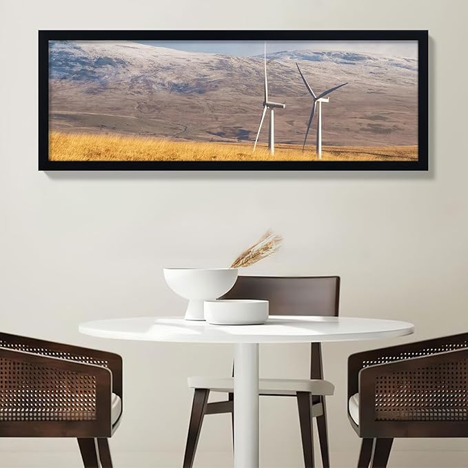 Vittanly 8x24 Picture Frame with Plexiglass - Large Black Poster Frame for Wall Display - Durable PVC Design - 1 Pack