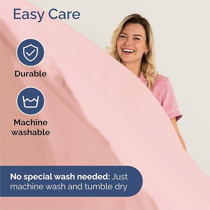 Queen Size 4 Piece Sheet Set - Comfy Breathable & Cooling Bed Sheets Set - Hotel Luxury Bedding for Women, Men, Kids, Teens, Boys & Girls - Deep Pockets, Soft and Wrinkle Free - Oeko-Tex - Baby Pink