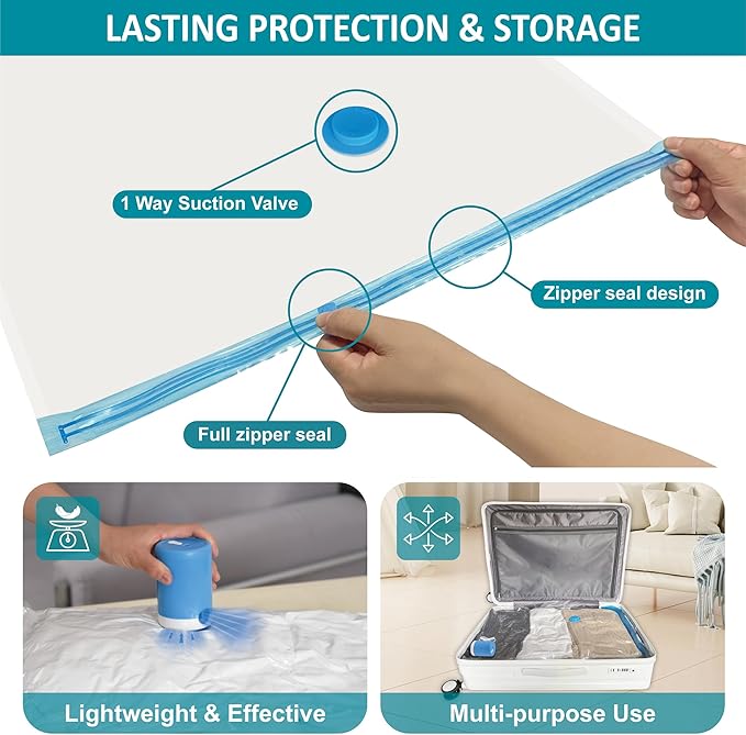 26 Pack Space Saver Storage Bags with Electric Air Pump