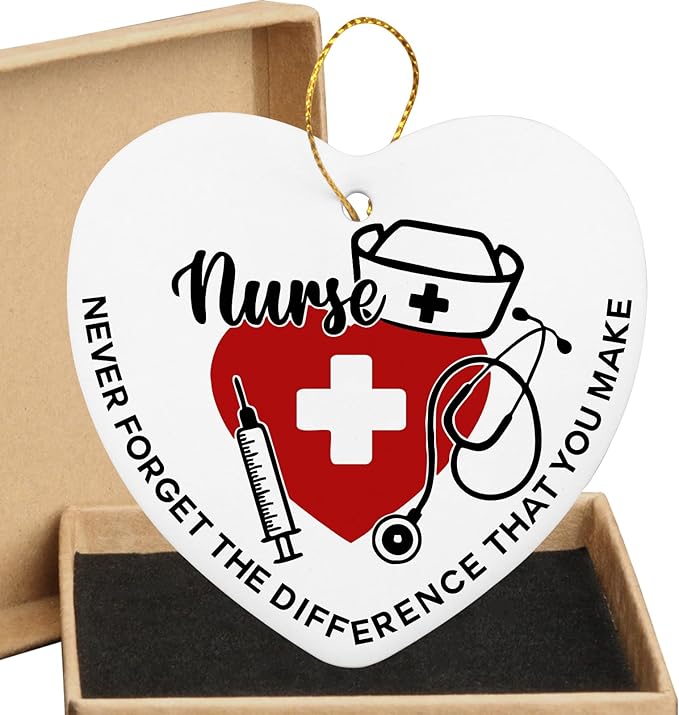 Nurse Gift for Women - Retirement, Thank You Gifts for Nurses Appreciation Nurse Gift Ideas Nursing Gifts for Nurses - Heart Hanging Plaque