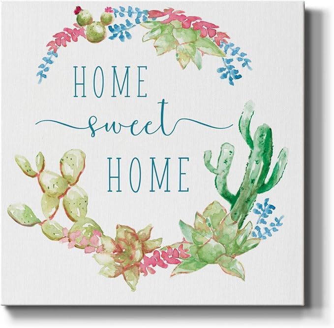 Wexford Home Square Premium Gallery Wrapped Canvas Flower Multicolor Wall Art Abstract Floral Romance Modern Pictures Print for Home Office, Ready to Hang