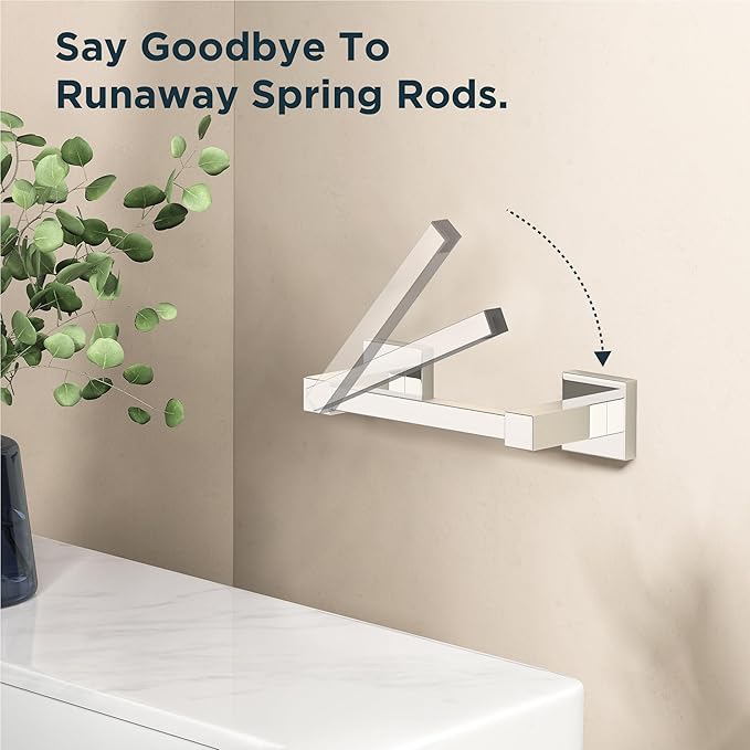 FORIOUS Toilet Paper Holder Set Wall Mount, SUS 304 Stainless Steel Pivoting Toilet Paper Holder and Towel Ring, Hand Towel Holder Set for Bathroom, Square Bathroom Hardware Set, Chrome