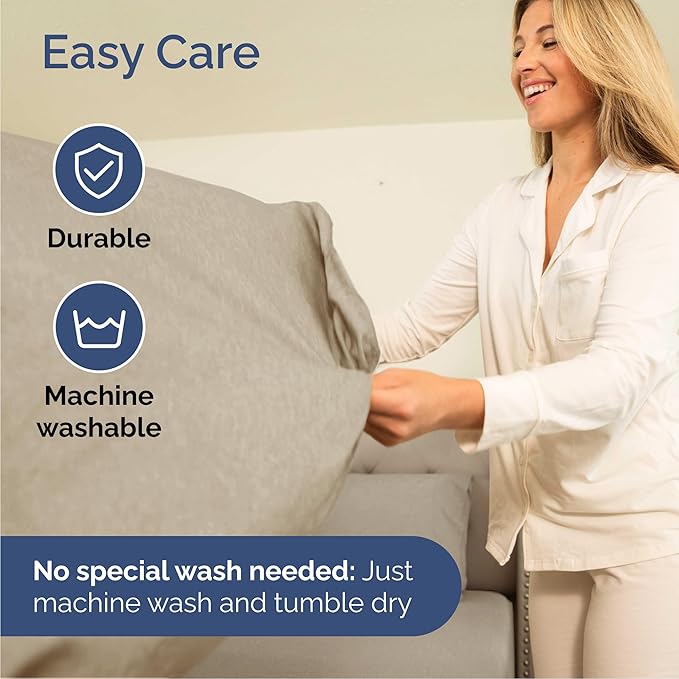 Queen Size 4 Piece Sheet Set - Comfy Breathable & Cooling Bed Sheets Set - Hotel Luxury Bedding for Women, Men, Kids, Teens, Boys & Girls - Deep Pockets, Soft & Wrinkle Free - Beige (Heathered Sheets)