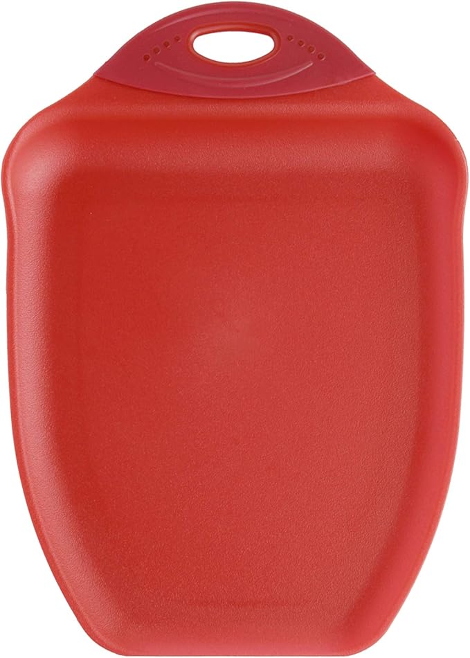 Dexas Chop & Scoop Cutting Board, 9.5 by 13 inches, Solid Red (322-J1795)