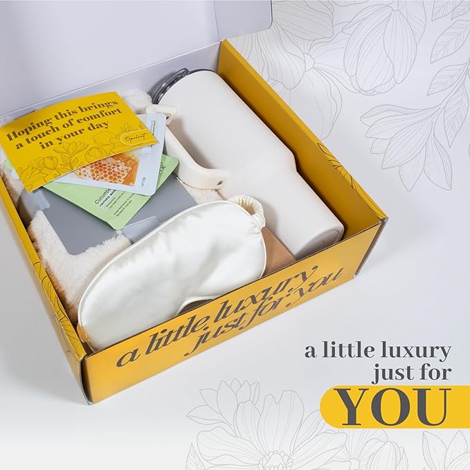 Self Care Gifts for Women, Birthday Gift Baskets for women, Care Package Specially for You Gift Box Women Hug in a Box for Her Unique Presents Get Well Gifts Luxury Spa Set Cozy Blanket 40oz Tumbler