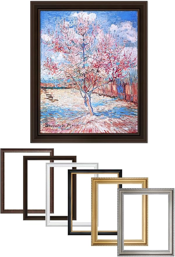 DECORARTS - Reminiscence of Mauve - Vincent Van Gogh Giclee Prints w/Antique Brown Frame for Wall Decor. Picture Size: 16x20, Total Size w/Frame: 19x23