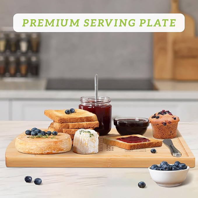 Joeyan Birthday Gift for Dad from Daughter Son, Personalized Engraved BBQ Cutting Board Kitchen Present for Father Grill Master Christmas, Large Size, Heavy Duty, 16x12x0.8"