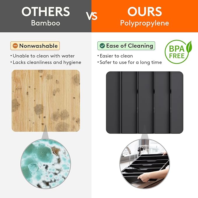 Lifewit Utensil Kitchen Drawer Organizer, Expandable from 18 to 30 inches, Plastic Cooking Cutlery Silverware Tray, Adjustable Spatula Holder, Flatware Tools Gadgets Storage Divider, XXL,Black