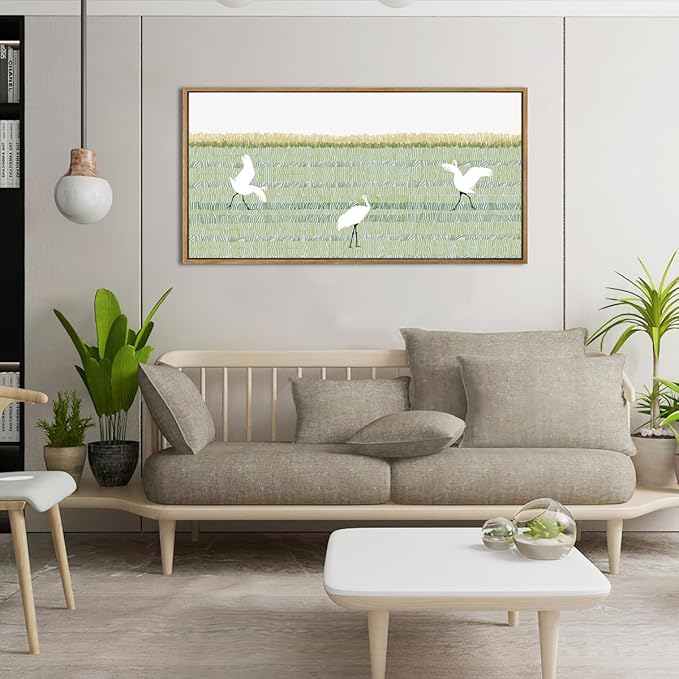 ANHUIB Large Matisse Wall Art Framed Modern Wall Decor Green Line Art Print Abstract Painting for Living Room Nursery Bedroom 20x40 Inch