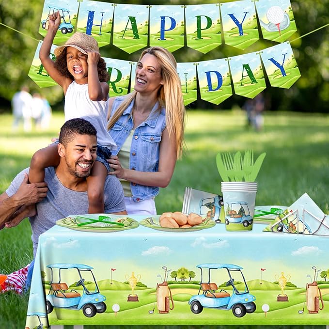 Golf Birthday Decorations - Golf Sports Party Supplies Include Golf Disposable Napkins, Dinner Plates for Golf Themed Birthdays, Sports Party Birthday Decorations