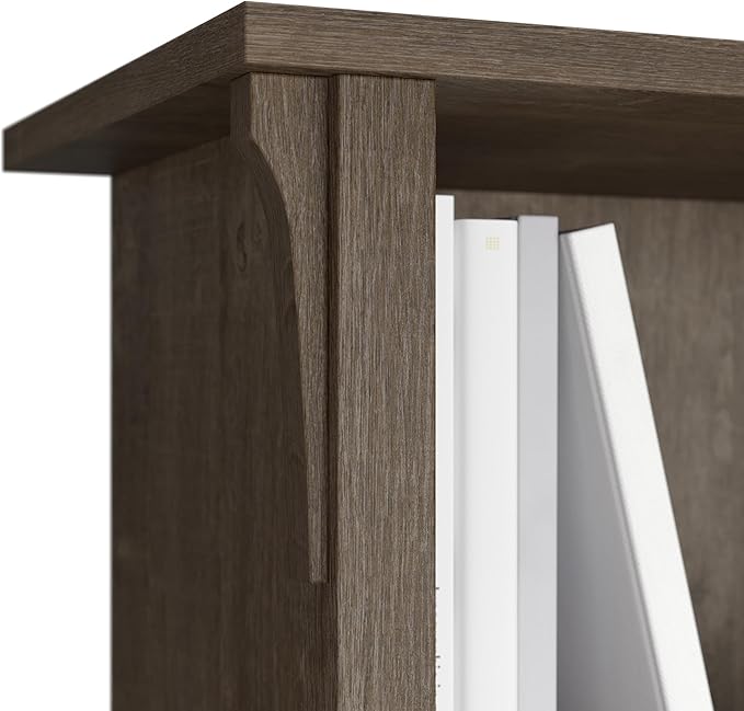 Bush Furniture Salinas 6 Cube Organizer in Ash Brown, Office Storage Solution, Home Organizer with Open Shelving, Compact Unit for Books and Supplies