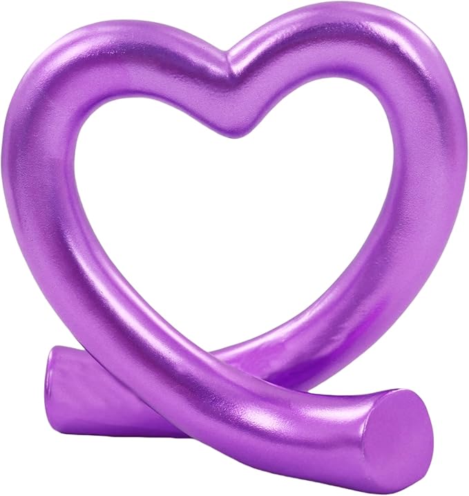 Purple Heart Sculpture – Romantic & Unique Gift for Anniversary, Valentine’s Day, Modern Decorative Figurine for Bedroom or Shelf