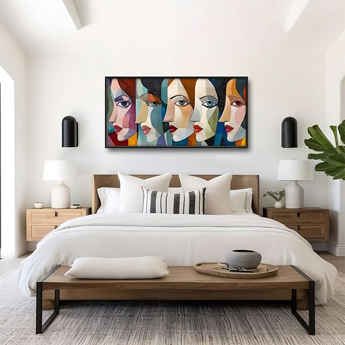 Lovira Abstract Women Face Large Wall Art Canvas Wall Decor Pictures Prints Painting Framed Modern Vertical Artwork for Living Room Bedroom Bathroom Office Woman 30"x60"