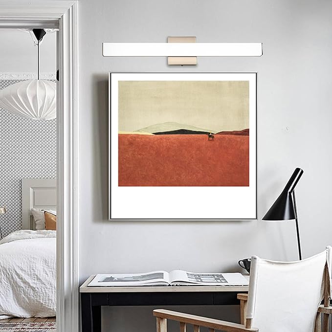 Bathroom Vanity Light Brushed Nickel Square LED 24 inch 14W 4000K Natural White Light Wall Bar Lighting Fixtures Over Mirror (Brushed Nickel, 24inch 4000K Dimmable)