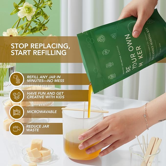 Fall Fresh Cinnamon Bark Essential Oil - Warm & Spicy Pure Beeswax Candle - 90+ Hours Long Burning - Non-Toxic Scented Candles for Autum Home Decor & Aromatherapy for Anxiety Relief - Natural - 15 OZ