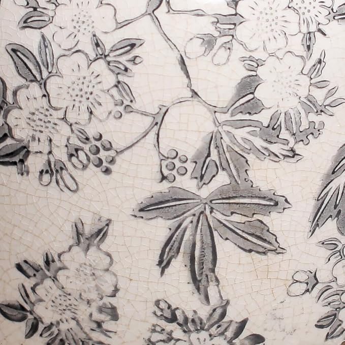 Ceramic Planters for Indoor Plants, Plant Pots with Drainage Hole, 6.29in. Flower Pots for Indoor Plants, Vintage Planters & Succulent Pots, Crackle Glaze Finish Plant Pots, Rustic Grey