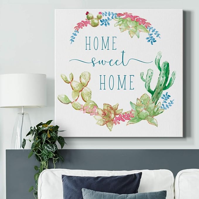 Wexford Home Square Premium Gallery Wrapped Canvas Flower Multicolor Wall Art Abstract Floral Romance Modern Pictures Print for Home Office, Ready to Hang