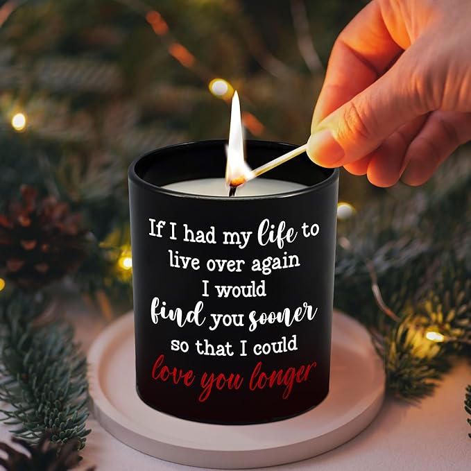 Anniversary Wedding Gifts for Women Men - Long Lasting Vanilla Lavender Scented Candle 10 Oz - Anniversary Wedding Gifts for Him Her, Wife Husband Birthday Gift, Couple Gift for Boyfriend