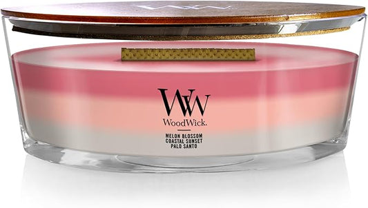 WoodWick Shoreline Scented Trilogy Ellipse Candle, Crackles as it Burns, Up to 50 Hours Burn time, 16oz