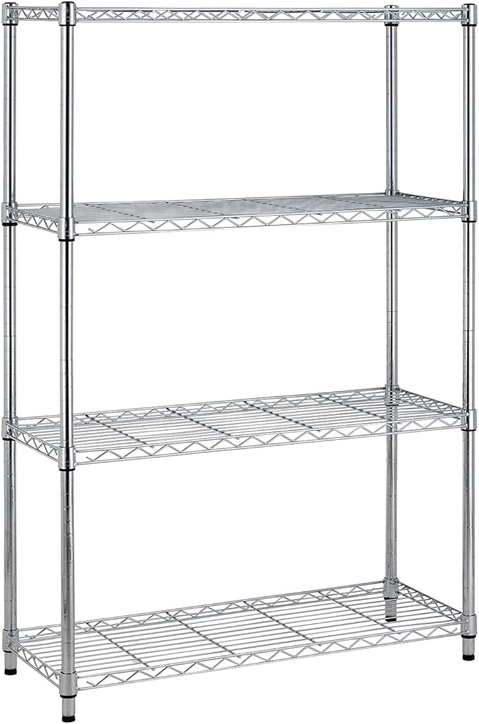PayLessHere | 4-Tier Wire Shelf | 36"x14"x54" | Chrome | Adjustable Racks | Heavy-Duty Storage Shelves, Holds Upto 1000 lbs | Rust-Resistant, No-Tool Assembly | for Home, Garage Shelving