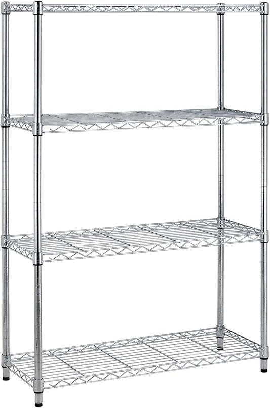 PayLessHere | 4-Tier Wire Shelf | 36"x14"x54" | Chrome | Adjustable Racks | Heavy-Duty Storage Shelves, Holds Upto 1000 lbs | Rust-Resistant, No-Tool Assembly | for Home, Garage Shelving