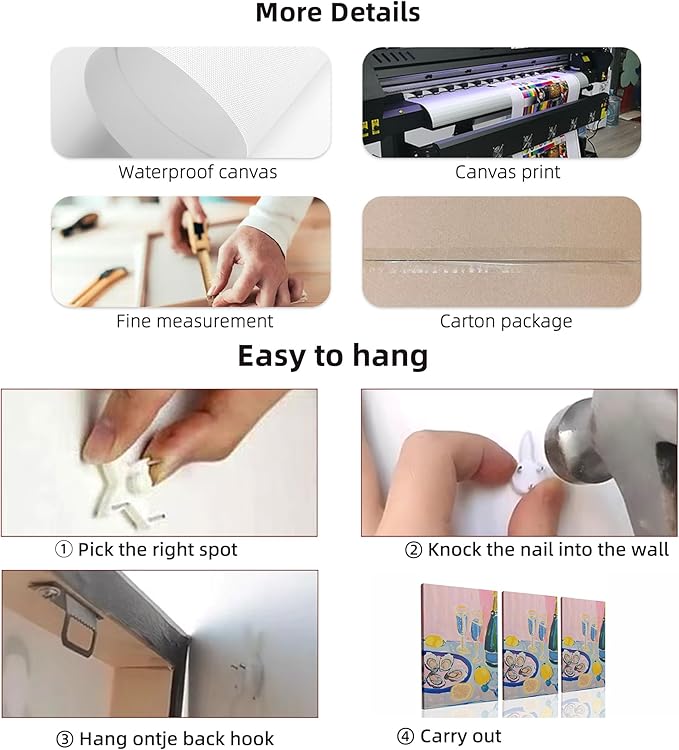 UCRAASDEB Framed Colorful Wildflowers Canvas Wall Art Set of 3 Neutral Vintage Floral Pictures Poster Farmhouse Boho Botanical Painting Prints for Living Room Nursery Bedroom 16'' x 12''