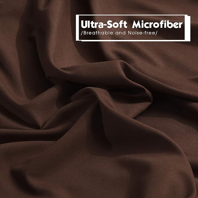 HIG 3pc Down Alternative Comforter Set - All Season Reversible Comforter with Two Shams - Quilted Duvet Insert with Corner Tabs - Box Stitched - Super Soft, Fluffy (Full/Queen, Chocolate)