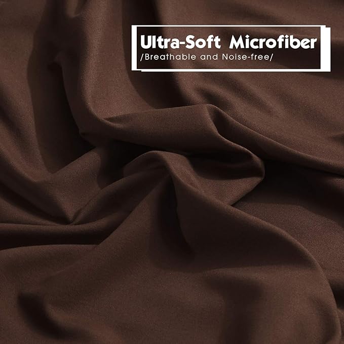 HIG 3pc Down Alternative Comforter Set - All Season Reversible Comforter with Sham - Quilted Duvet Insert with Corner Tabs - Box Stitched - Super Soft, Fluffy (Twin/Twin XL, Chocolate)