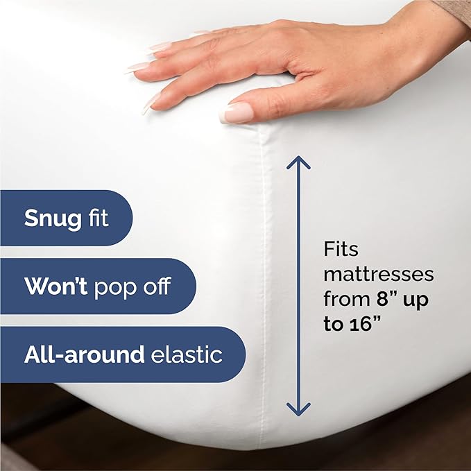 King Size 4 Piece Sheet Set - Comfy Breathable & Cooling Bed Sheets Set - Hotel Luxury Bedding for Women, Men, Kids, Teens, Boys & Girls - Deep Pockets, Ultra-Soft and Wrinkle Free - Oeko-Tex - White