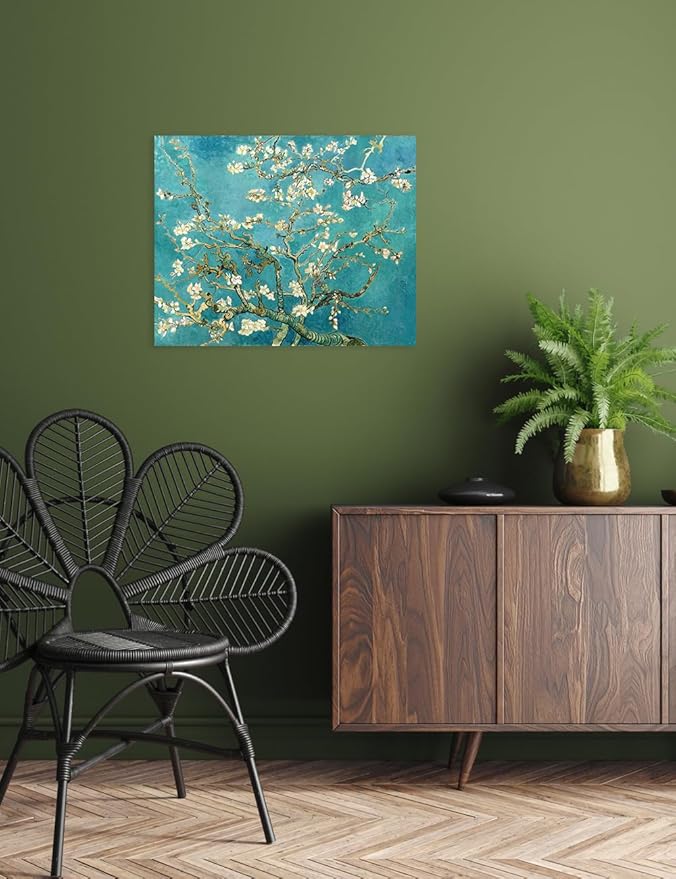 DECORARTS - Almond Blossom Tree - Vincent Van Gogh Art Reproduction. Giclee Canvas Prints Wall Art for Home Decor 20x16