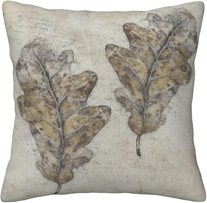 Fall Pumpkin Pillow Covers 18x18 inch Set of 4, Linen Autumn Outdoor Thanksgiving Harvest Maple Fallen Leaves Rustic Farmhouse Decorations for Sofa Couch