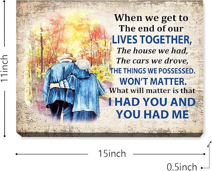 OTINGQD I Had You and You Had Me Lovers Canvas Wall Art, Romantic Canvas Painting Prints Wall Art for Newlyweds Couple Lovers Home Bedroom Living Room Wall Decor,Wedding Gift for Newlyweds