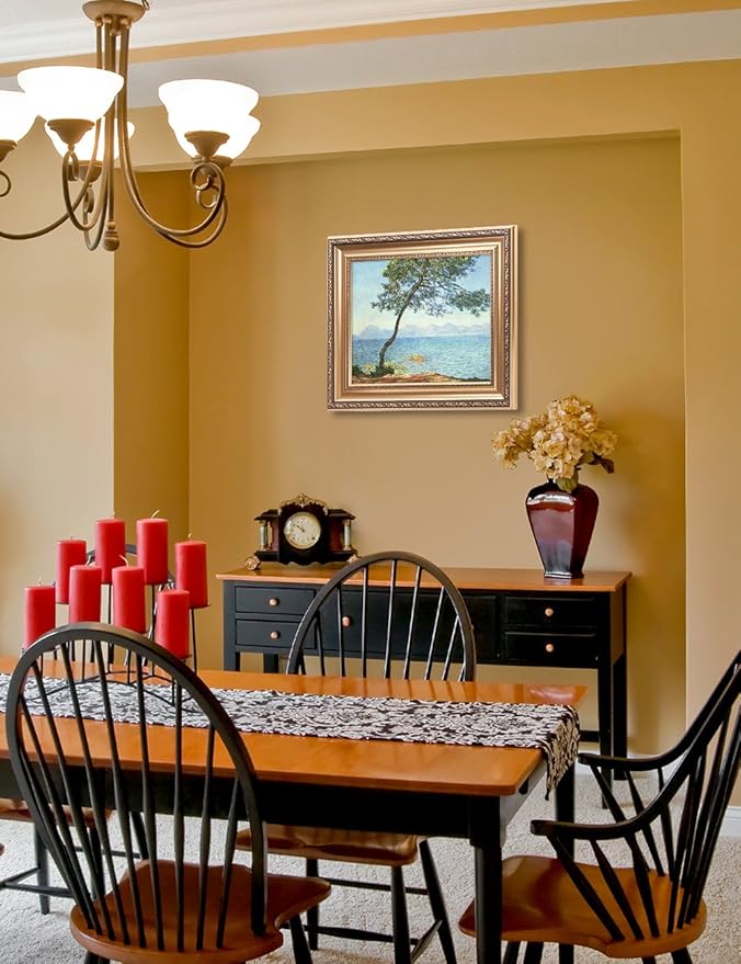 DECORARTS - The Esterel Mountains 1888 Claude Monet Art Reproduction. Giclee Print& Museum Quality Framed Art for Wall Decor. Framed size: 26x22