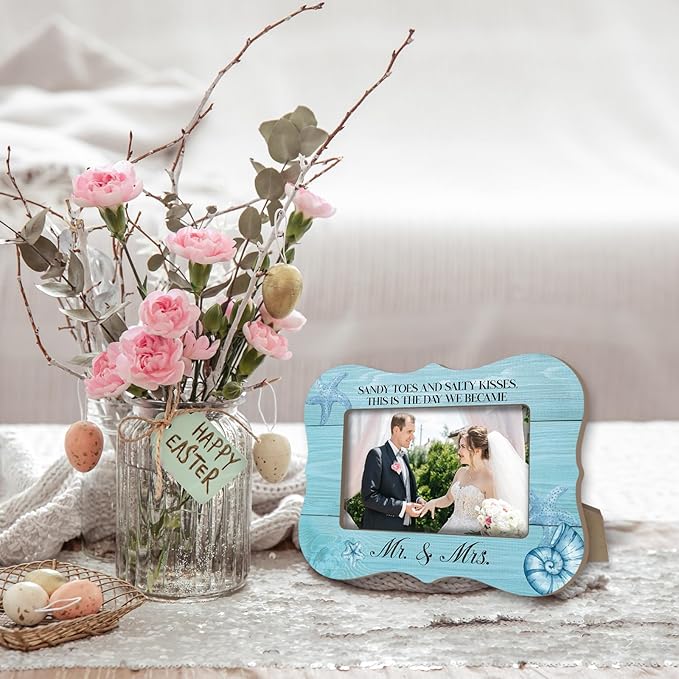 2025 Wedding Photo Frames - This Was My Favorite - Wedding Gifts For Newlyweds, 2025 Beach Wedding Wood Picture Frame, Placeable 4 x 6 horizontal photo, for Home Bedroom Decoration - A12