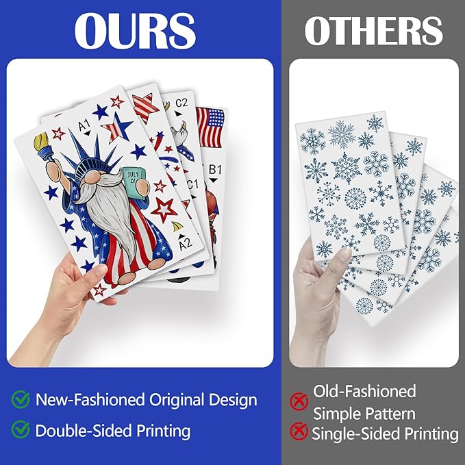 Yovkky 4th of July USA The Statue of Liberty Window Clings 4 Sheets, Patriotic America Red Truck Eagle Owl Stickers Decals Decor, American Fireworks Balloons Stars Stripes Home Kitchen Decorations