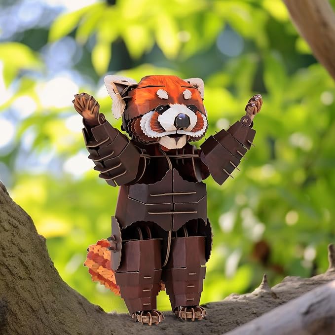 STEM Toy Eco-Friendly Learning Toy for Kids Ages 7 and Up - 3D Paper Puzzle Perfect for Birthdays, Christmas, and Holiday Gifting(Red Panda)
