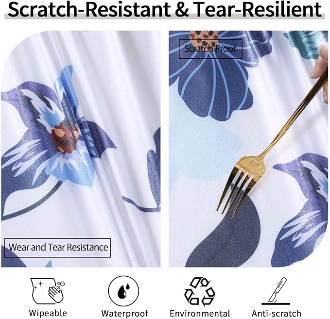 Round Tablecloth Waterproof Fitted Table Cloth Summer Fall Outdoor Circle Cover for 36-44" Tables Dining Kitchen Apartment Set Long Trips Car Travel Essentials Kids Party Decor Gifts