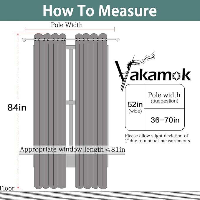 Yakamok Sage 100% Blackout Curtains, Total Blackout Lined Curtain Panels for Bedroom, 2 Thick Layers Grommet Top Thermal Insulated Blackout Drapes for Living Room(52Wx84L, Light Sage, 2 Panels)