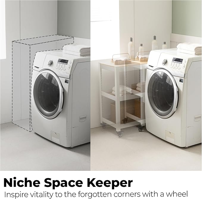 HOMEDANT House White 5-Tier Metal Boltless Rolling Cart Shelf Rack Casters Heavy Duty Wheel Shelving Unit Adjustable Storage Shelves Organizer Shelf Kitchen Garage 48.1" W x 18.5" D x 75.4" H 3Pack