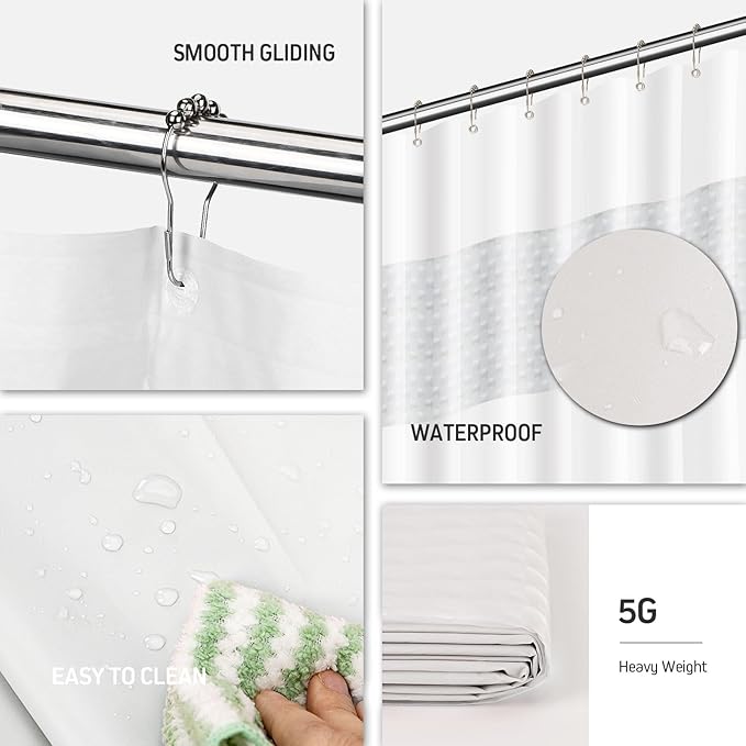 Bathroom Accessories Set,White Bathroom Set,24 Pieces Bathroom Accessory Set with Shower Curtain,Trash Can for Bathroom Accessories Décor and Home Gifts