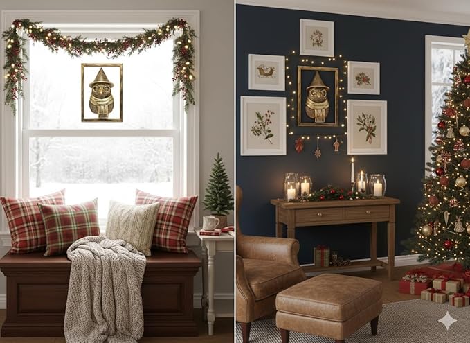 Animal Heads Wall Decor (Includes Metal Frame) Resin Animals Sculptures Head Wall Hanging Decoration Gold vintage Wall Sculpture for Living Room Bedroom Office (Penguin)