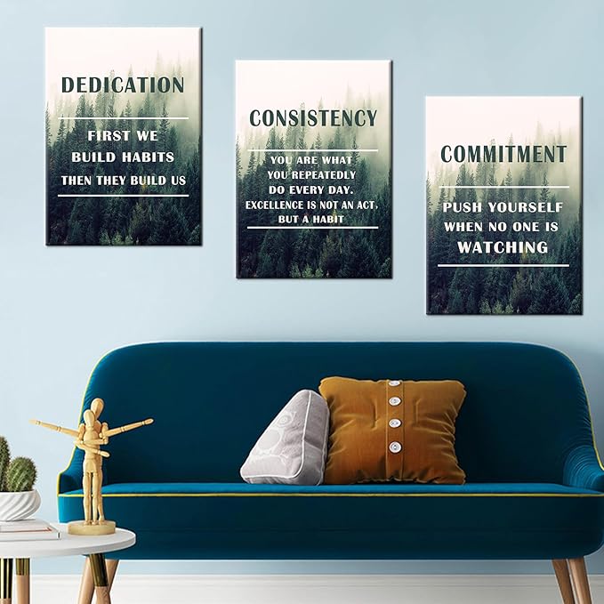 Motivational Poster Wall Art Office Decor Inspirational Entrepreneur Quotes Print on Canvas Picture Painting Artwork for Modern Home Living Room Workplace Wall Decoration Ready to Hang [60''Wx28''H]