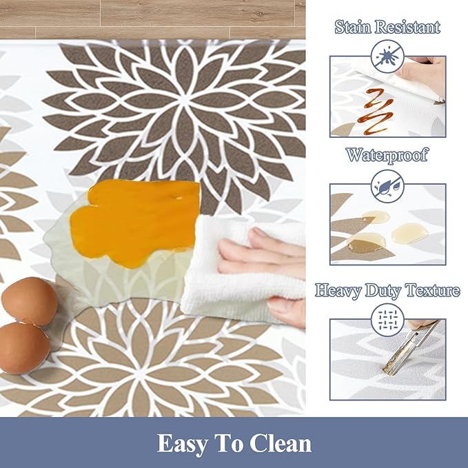 HEBE Cushioned Kitchen Mat Anti Fatigue Floor Mat Runner 20"x71" Non Slip Kitchen Mats for Floor Waterproof Kitchen Rugs and Mats Ergonomic Comfort Mat for Office,Sink,Laundry,Desk