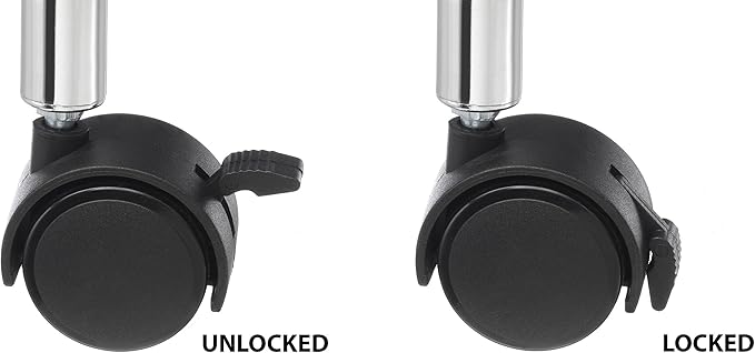 Whitmor 3 Tier Shelving Unit, Metal Storage Shelves, Adjustable Heavy Duty Shelf with Wheels , 400 lbs Capacity per Shelf, 1200 lbs Total for Home, Garage, Workshop, 23"L x 13"W x 30"H, Chrome