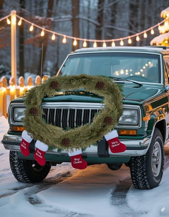 6FT Christmas Garland with Pinecones, Artificial Faux Pine Garland Green Garlands, Soft Bendable Cedar Garland for Table Mantel Wall Stairs Railing, Indoor Outdoor Xmas Decorations, Holiday Decor