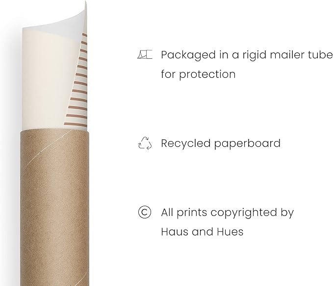 HAUS AND HUES Line Art Mid Century Modern Wall Decor - Boho Prints Wall Art Abstract Geometric Wall Decor Line Art Prints Modern Boho Art Snaking River from Top Left (Unframed, 16x20)