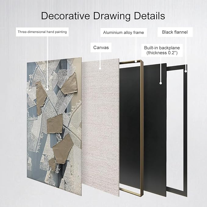 BrightA Large Framed Canvas Wall Art for Living Room and Bedroom Black and White Abstract Canvas Painting Wall Decor with Gallery Style 27.6"x39.3"