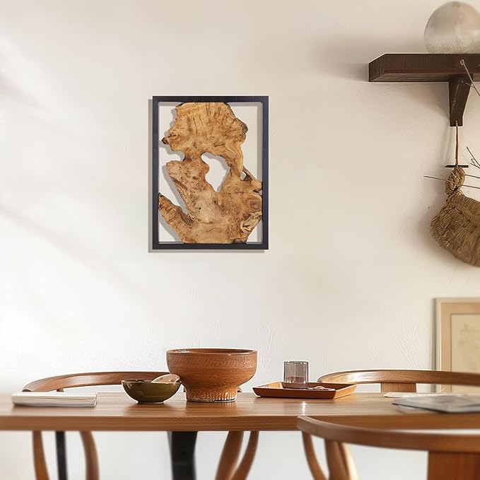 NAHARO 16''*12''Modern Wood Wall Decor- Natural wood Handcrafted Rustic Charm for Your Home - Perfect for Living Room, Bedroom,Kitchen,or Office